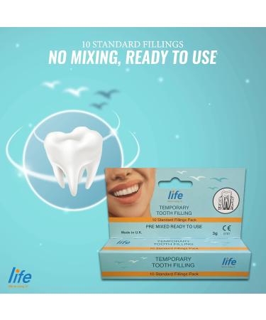 Life Healthcare Tooth Filling Repair Kit - Easy DIY Solution for 10 Fillings, No Mixing Required - Made in UK - Buy Online on GoSupps.com