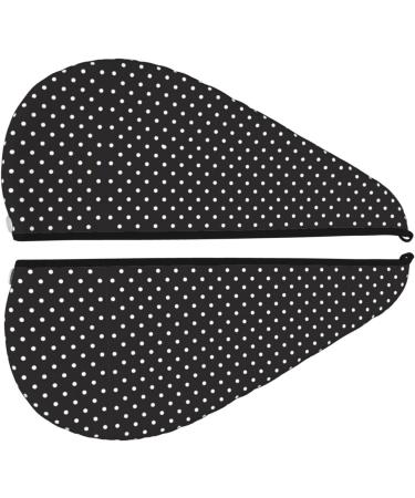 White Dot Pattern Coral Velvet Hair Drying Cap - Quick-Dry Towel Wrap for Women & Men | Perfect for Travel & Home - Buy Online on GoSupps.com