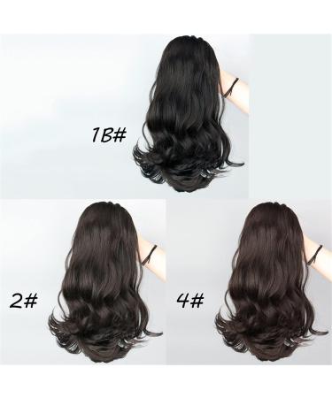 Ponytail Extensions Tail Hair Extension for Women Synthetic 18" Tail Warping Straight Drawstring Ponytail Hairpiece Black Pony for Women(Color:4) 45cm 4 - Buy Online on GoSupps.com