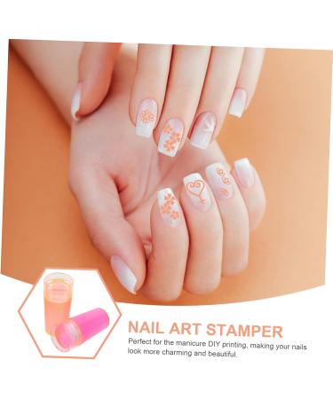Healeved 2sets Nail Stamp Set Nail Art Pegboard Accessories Nail Polish Stampers Manicure Stamper Nail Beauty Tool Nail Accessories French Nail Stamper Clear Silica Gel Girl Scraping Board 3x3cm As Shown - Buy Online on GoSupps.com