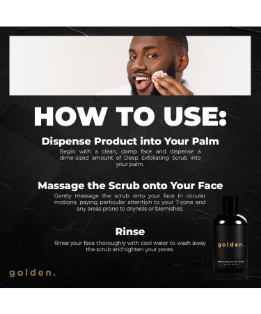 Shop Golden Grooming Co. Exfoliating Face Scrub for Men - Deep Cleansing Facial Cleanser with Coconut Oil & Aloe Vera - Perfect for All Skin Types - 4oz - Buy Online on GoSupps.com