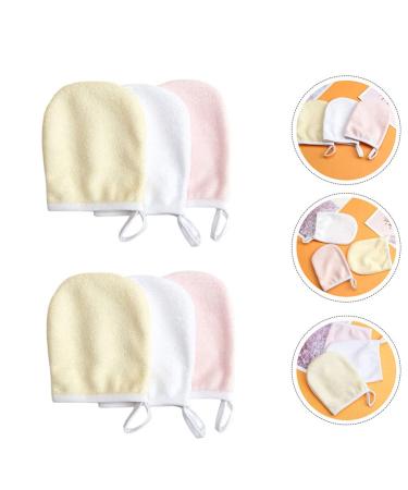 FOMIYES 6pcs Reusable Makeup Remover Gloves Microfiber Cleaning Pads for Deep Facial Cleansing | Eco-Friendly Makeup Removal Solution - Buy Online on GoSupps.com