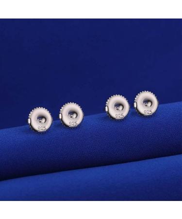 14k Gold Plated 925 Sterling Silver Screw Earring Backs - Hypoallergenic, 2 Pairs, Fits Threaded Post 0.032'' White - Buy Online on GoSupps.com