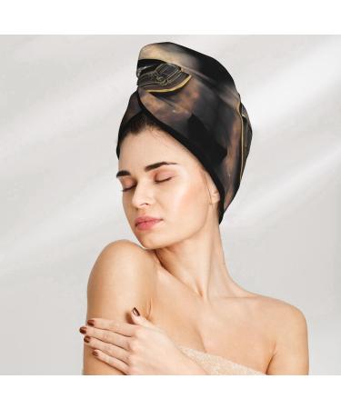 Magical Norse Runes Compass Hair Cap | Super Absorbent Elastic Wrap for Quick Drying Long Thick Hair - Ideal for Girls & Women - Buy Online on GoSupps.com