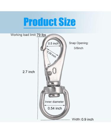 WENORA 4 Pack Stainless Steel Swivel Eye Snap Hook 4 Pcs(2.7inch) - Buy Online on GoSupps.com