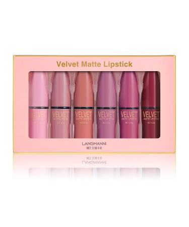 Dulele 6 Colors Velvet Matte Lipstick Set - Long Lasting, Waterproof & Non-Stick Cup for Girls and Women - Buy Online on GoSupps.com