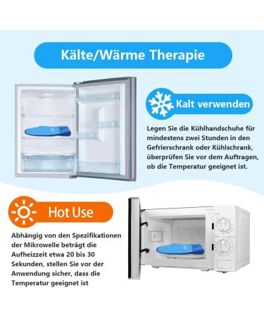 Newgo Cooling Gloves for Chemotherapy - 2 Piece Gel Cold Warm Compress for Wrist Hand & Finger Relief | Ideal for Chemo & Rheumatism - Blue - Buy Online on GoSupps.com