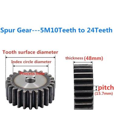 Vnedrjk Chenzhanmaoyi 5m Spur Wheel 21 Teeth - Durable Steel Tooth Motor Sprocket for Carbon Steel Gears - International Shipping Available - Buy Online on GoSupps.com