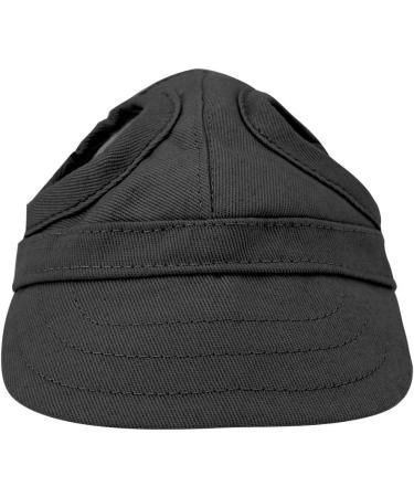Eisable Pet Dog Baseball Cap - Sun Protection Hat with Ear Holes | Sporty Visor Design (S-Black) - Buy Online on GoSupps.com