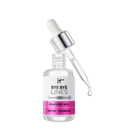 IT Cosmetics Bye Bye Lines 1.5% Hyaluronic Acid Serum - Visibly Plumps Skin & Smooths Fine Lines In 2 Weeks - With Peptide + Vitamin B5 - For All Skin Types - Vegan Formula - 1 fl oz