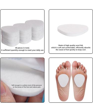 Sucrain Metatarsal Felt Feet Pads - 40 Pieces | Foot Pain Relief Cushion for Men and Women - Buy Online on GoSupps.com