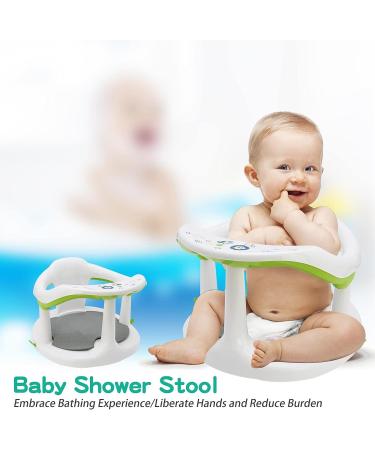 CHUWUJU Baby Bath Seat: Non-Slip Infant Chair with Suction Cups - White | Suitable for Babies 6 Months & Up - Buy Online on GoSupps.com