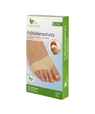 Vital Comfort ball of foot protection ball pad with gel cushion - 1 pair size S/M