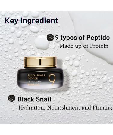 FARMSTAY Black Snail & Peptide 9 Perfect Cream | Anti-Aging Wrinkle & Fine Line Reducer | Brightening Skincare | 1.85 oz - Shop Internationally - Buy Online on GoSupps.com