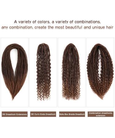 Dairess 24 Synthetic Double Ended Wavy Dreadlock Extensions - 10 Strands/Pack, Curly Loose Ends, Handmade Soft Reggae Hair, Hip-Hop Style Dreads - Thin 0.6cm - Buy Online on GoSupps.com