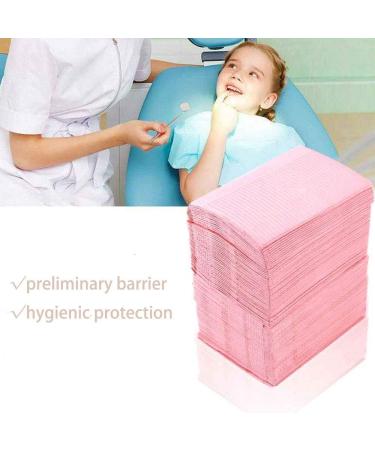 Buy Dental Bibs Disposable Cloth - Pink Oral Paper Towels for Dentists - 125pcs - Buy Online on GoSupps.com