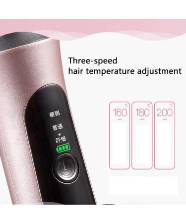 Ceramic Curler Brush USB Rechargeable Mini Travel Curling Wand Curler Adjustable Temperature Portable Straighteners Brush for Short and Long Hair - Buy Online on GoSupps.com