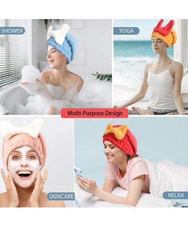 Super Absorbent Microfiber Hair Towel Wrap | Reduce Frizz & Dry Hair Fast | Bow Tie Design for Wet Hair - Buy Online on GoSupps.com