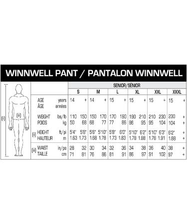 Winnwell Senior AMP500 Ice Hockey Pants - X-Large Black | Protective Gear for Field, Ice, and Street Hockey Players - Buy Online on GoSupps.com
