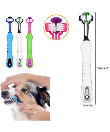 4 Packs Dog Toothbrush Triple Head Dog Toothbrush Kit Multi-Angle Dog Teeth Cleaning Brushes for Pet Dental Care Removing Bad Breath Tartar for Dog Clearing Mouth - Buy Online on GoSupps.com