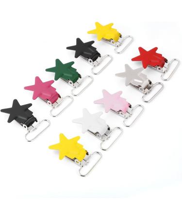 Miskall Pacifier Clips - 10pcs Durable Round Suspender Strap Holders | DIY Baby Accessories for International Shipping - Buy Online on GoSupps.com