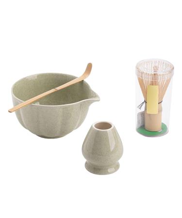 Ensemble de matcha | Kit de poudre de matcha | Comprend un bol avec bec un fouet une cuill re et un support des outils de c r monie de th pour pr parer la maison faire du latte et