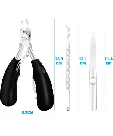 Podiatrist Toenail Clippers Pedicure Toenail Cutters with Super Sharp Curved Blade Professional Thick & Ingrown Toe Nail Clippers for Adults & Seniors - Buy Online on GoSupps.com