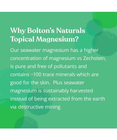 Bolton's Naturals Magnesium Oil Spray - 100% Made in Canada | Magnesium Chloride Spray with Essential Trace Minerals | 237 ml (237 Ml (Pack of 2)) 16 Fl Oz (Pack of 1) - Buy Online on GoSupps.com