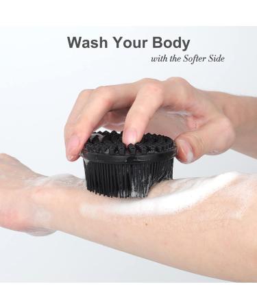 HEETA Body Brush - Silicone Scrubber for Gentle Exfoliation and Scalp Care | Wet Dry Brushing for Softer Skin and Shiny Hair - Buy Online on GoSupps.com