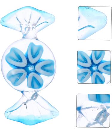 Zerodeko Christmas Decor Colored Glaze Candy Xmas Candy Ornament Decor Style Glass Candy Handicraft Glass Candy Sweet Pendant Blue 6x2.9cm - Buy Online on GoSupps.com
