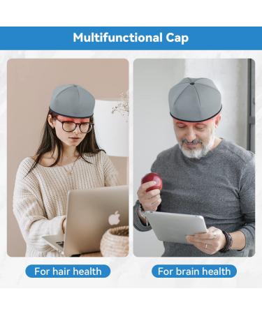 Red Light Therapy Head Cap - 660nm Red & 850nm Infrared Wavelength LED Hat for Men & Women - Scalp Care and Relaxation - Buy Online on GoSupps.com