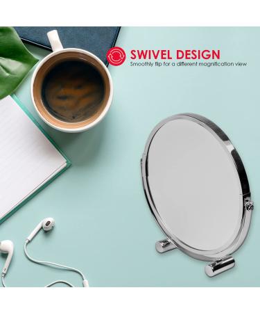 Home Basics Heavy Duty Chrome Plated Steel Round Bathroom Mirror - Silver - Buy Online on GoSupps.com
