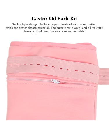 Organic Cotton Castor Oil Pack - Reusable Liver Detox Wrap Anti-Oil Leak Design for Smooth Application - Buy Online on GoSupps.com