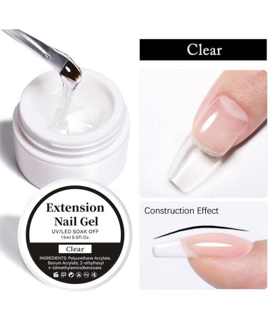 Nail Extension Builder Gel - Clear UV/Led Base Building Gel for Repair & Strengthening - Buy Online on GoSupps.com
