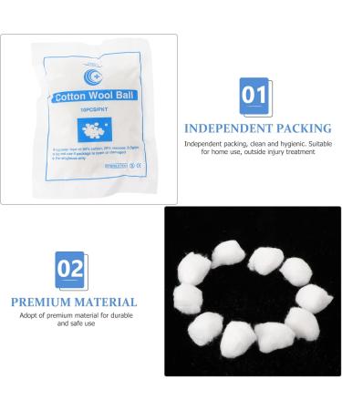 FRCOLOR 12 Absorbent Cotton Balls Make- up Cotton Balls Cotton Wool Esthetician Supplies Round Cotton Pads Accessories Janitorial Supplies Cotton Balls for Natural - Buy Online on GoSupps.com
