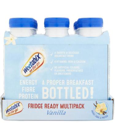 Weetabix On the Go Breakfast Drink Vanilla 3 x 250ml - Natural Vanilla Flavor - Pack of 1 - Buy Online on GoSupps.com