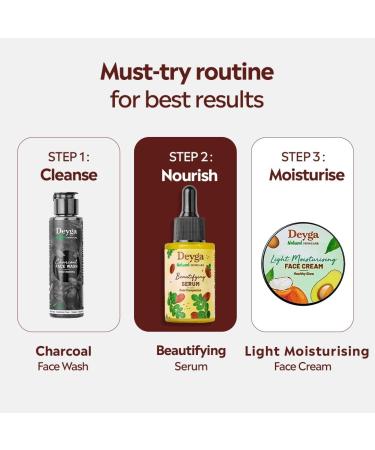 Deyga Beautifying Face Serum 30ml Natural Brightening & Anti-Acne Serum for Dark Spots, Pigmentation & Uneven Skin Tone - Buy Online on GoSupps.com