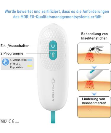 Mycarbon Insect Bitter Healer - Chemical-Free Electric Mosquito Bite Relief for Itching Pain & Swelling - Compact & Portable Solution - Buy Online on GoSupps.com