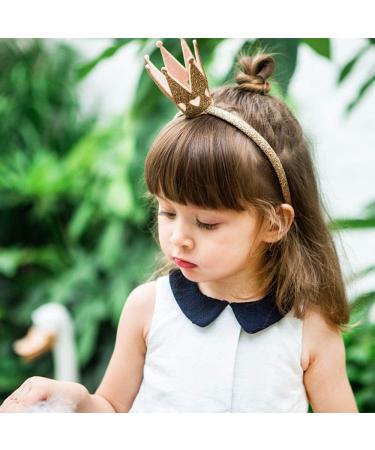 SIPALTY Girls Shiny Crown Hairband - Princess Headband for Wedding & Birthday Gift (Gold) - Buy Online on GoSupps.com