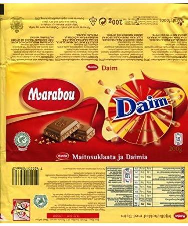 Marabou Milk Chocolate with Daim (hard crunchy caramel) 3 x 150g - Buy Online on GoSupps.com