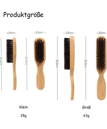 Buy 2-piece Wild Boar Bristle Beard Brush for Men | Perfect Beard Care & Hair Styling Tool - All Hardness Types - Buy Online on GoSupps.com