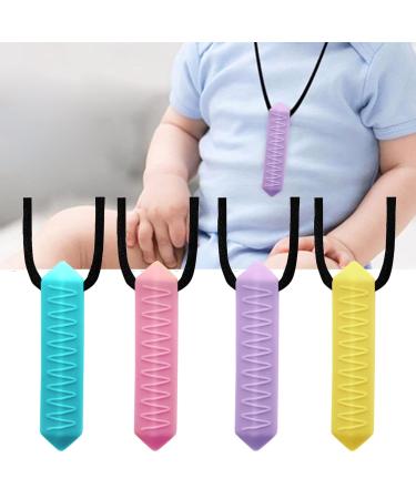 GWAWG 4PCs Sensory Chewing Necklace - Durable Silicone for Autism | Perfect for Kids & Adults - Buy Online on GoSupps.com