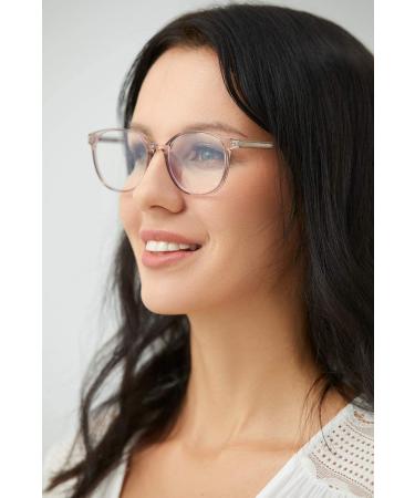 FONHCOO TR90 Blue Light Blocking Glasses - Round Computer Eyeglasses for Women Men (Purple) - Buy Online on GoSupps.com