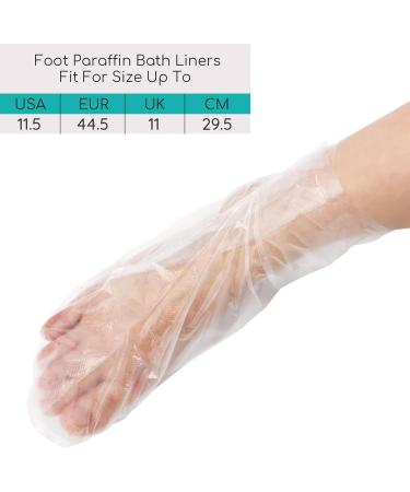 Lot de 100 chaussettes jetables en plastique pour p dicure et cire de paraffine - Pour le bain des pieds - Transparent - Buy Online on GoSupps.com