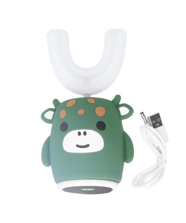 Buy Sustainable Electric Children's Toothbrush - Waterproof Cartoon Design for Kids | Travel-Friendly Oral Care in Green - Buy Online on GoSupps.com
