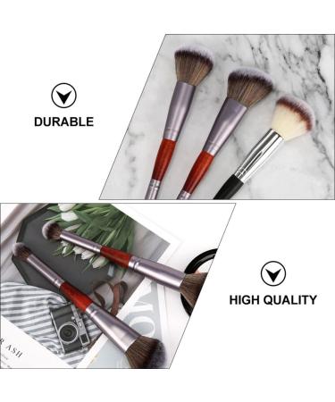 Hemoton 3pcs Double-ended Makeup Brush Blush Brush Cosmetic Supplies Makeup Blush Make up Kit Wooden Handle - Buy Online on GoSupps.com