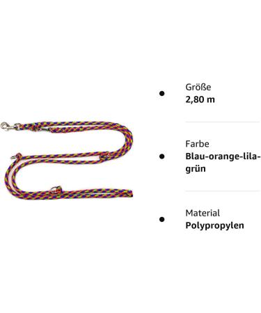 Dogeline Double Leash for Medium Dogs Up to 45kg - 39 Colors 2.80m Stable & Durable Practice Leash - Buy Online on GoSupps.com