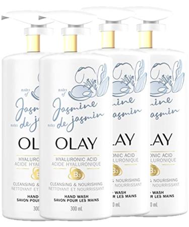Olay Cleansing & Nourishing Hand Wash with Vitamin B3 + Hyaluronic Acid 10.1 Fl Oz (Pack of 4)