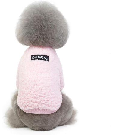 Shop Tineer XL Pink Winter Dog Coat - Warm Cashmere Fleece Sweater for Small & Medium Dogs - Buy Online on GoSupps.com