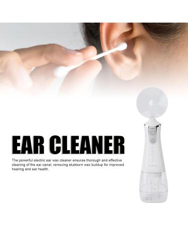 Pilipane Electric Ear Wax Removal Tool Safe Effective Rechargeable Ear Irrigation Flushing System Cleaner Kit with Cotton Swabs for Home Use ABS Material Portable Design (White) - Buy Online on GoSupps.com